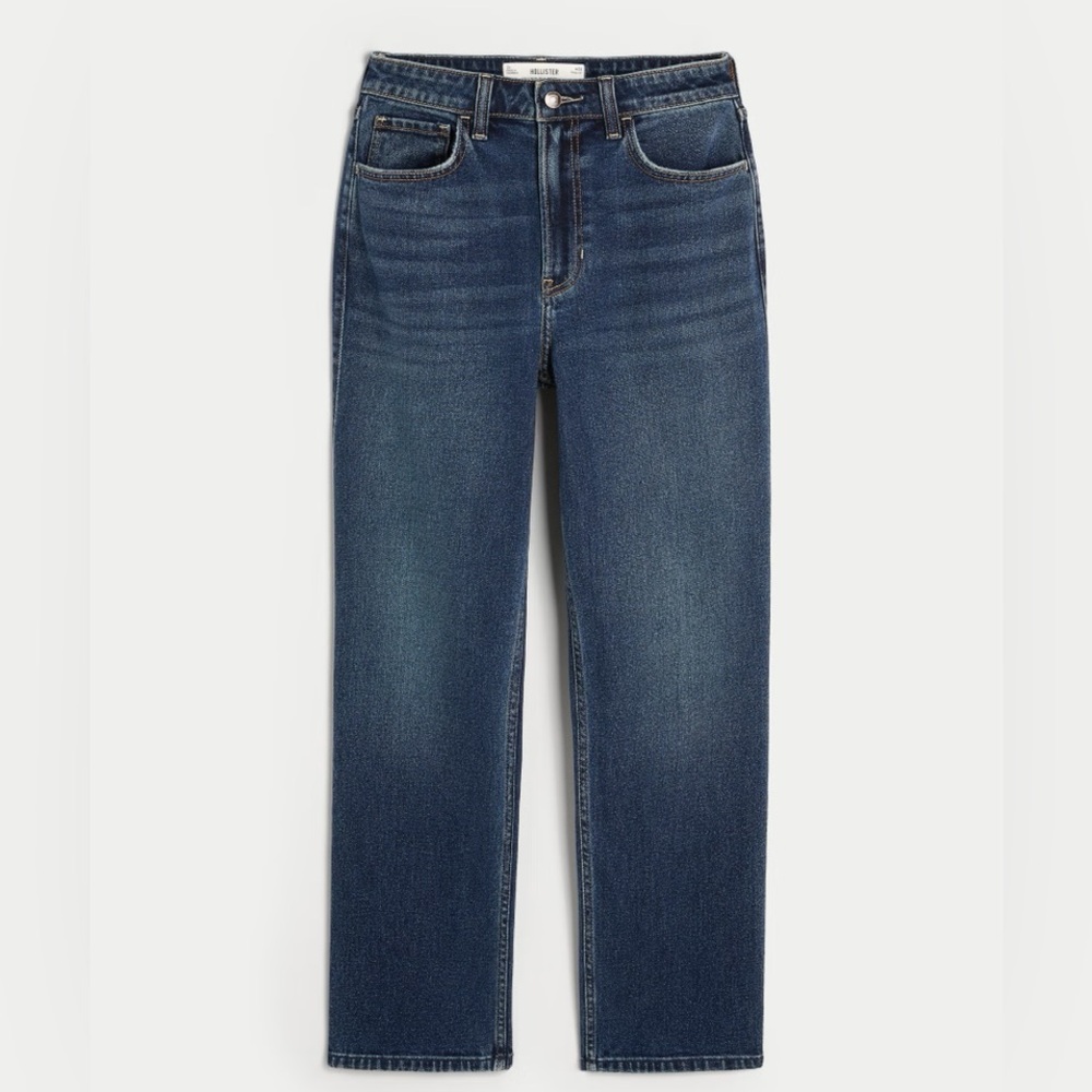Ultra High-Rise Dark Wash 90s Straight Jeans